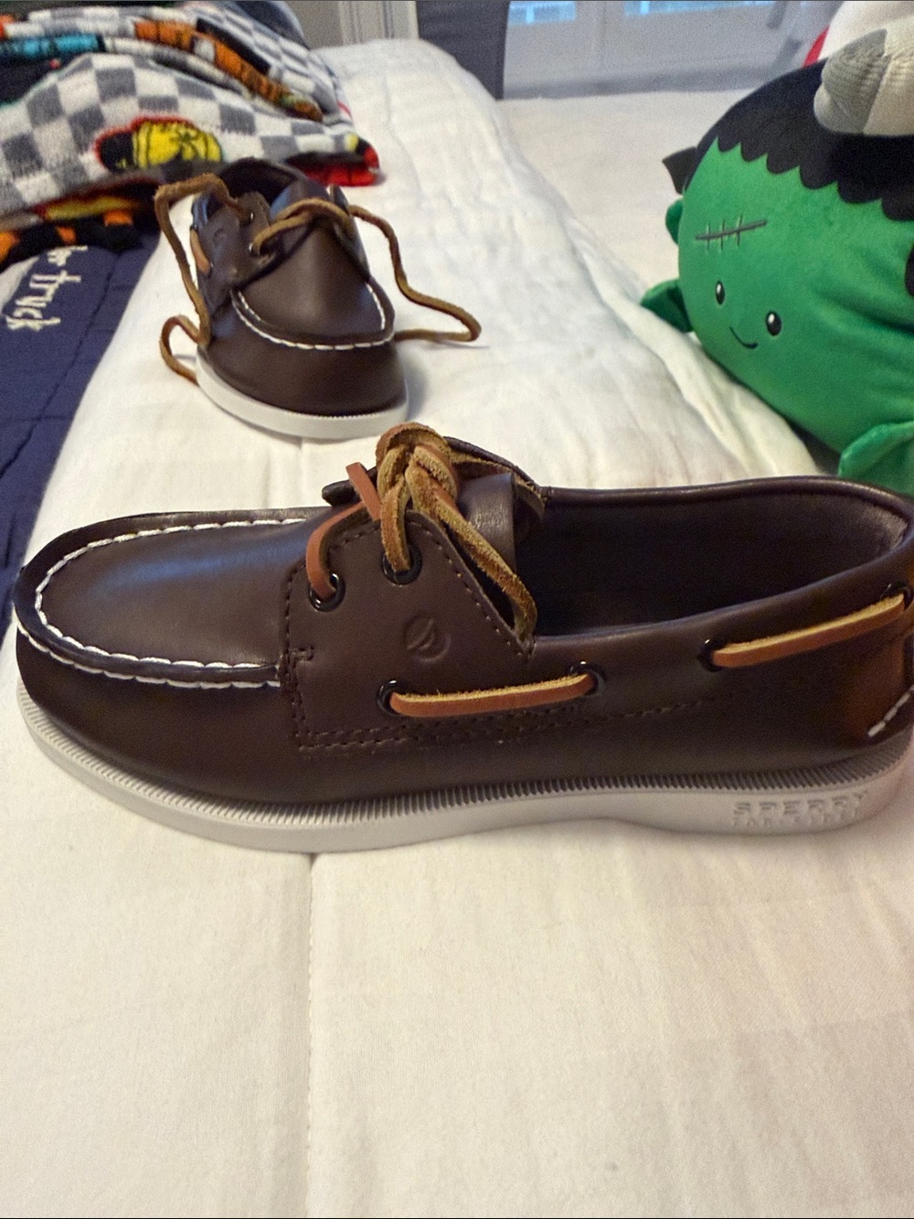 Sperry Kids Brown Boat Shoes - Classic Lace-Up: NEVER BEEN WORN